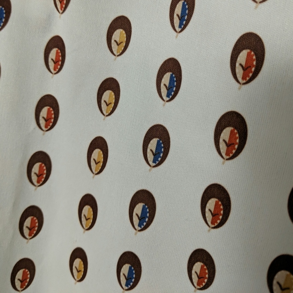 1970s Mens Vintage Novelty Button Up